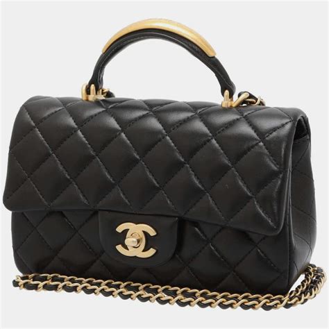 chanel lambskin rectangular mini|Mini flap bag with top handle, Lambskin & lacquered metal.